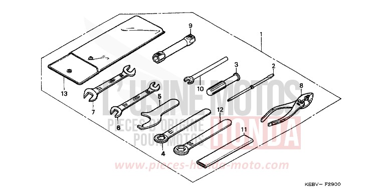 OUTILS de CA125 REBEL MYSTERY RED METALLIC (R231) 1999